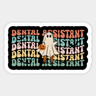 Spooky Dentist Hygienist Retro Dental Assistant Halloween Sticker